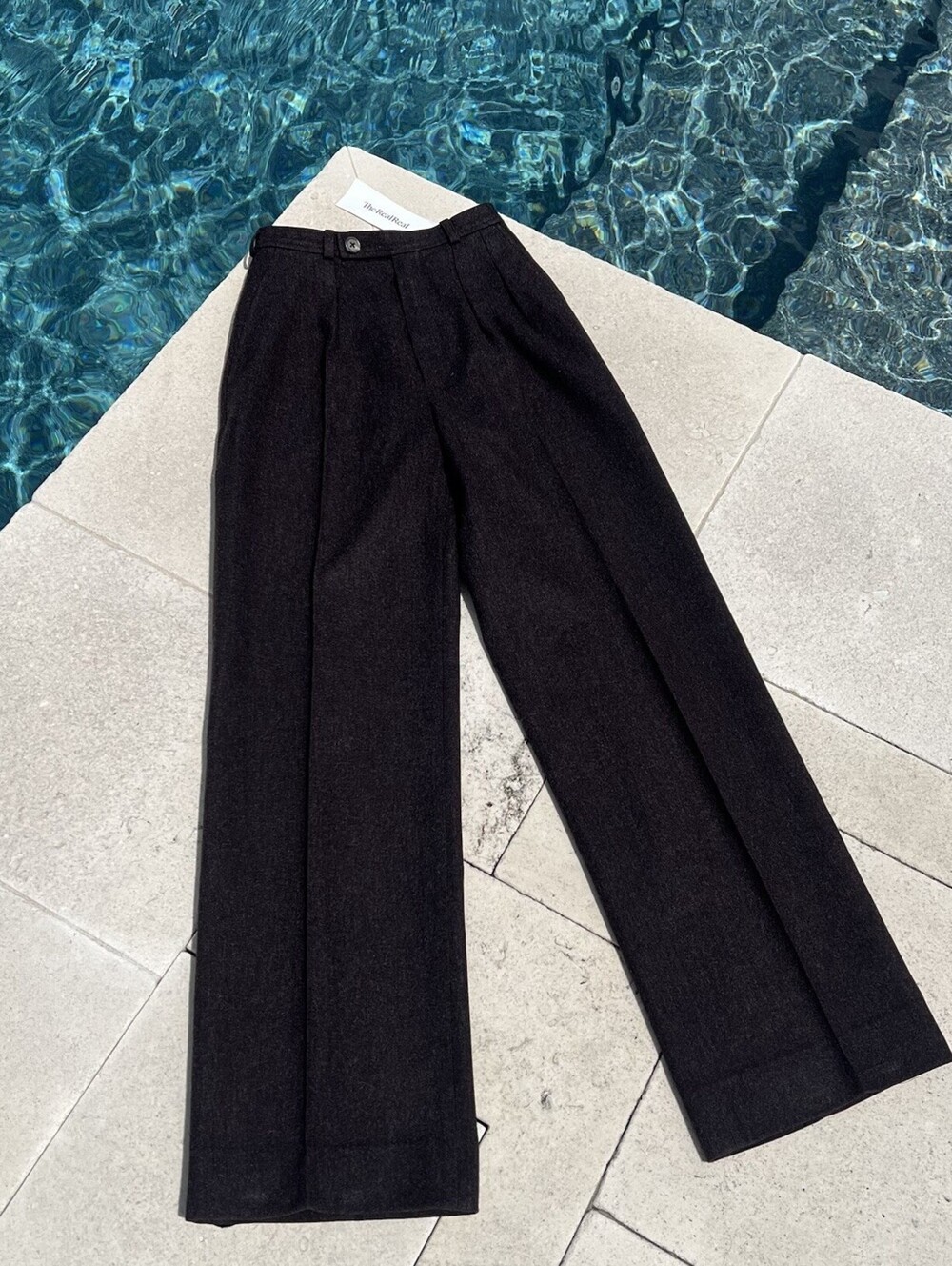 YVES SAINT LAURENT Vintage Wide Leg Pants Women's Size US 2 Dark Brown YSL
